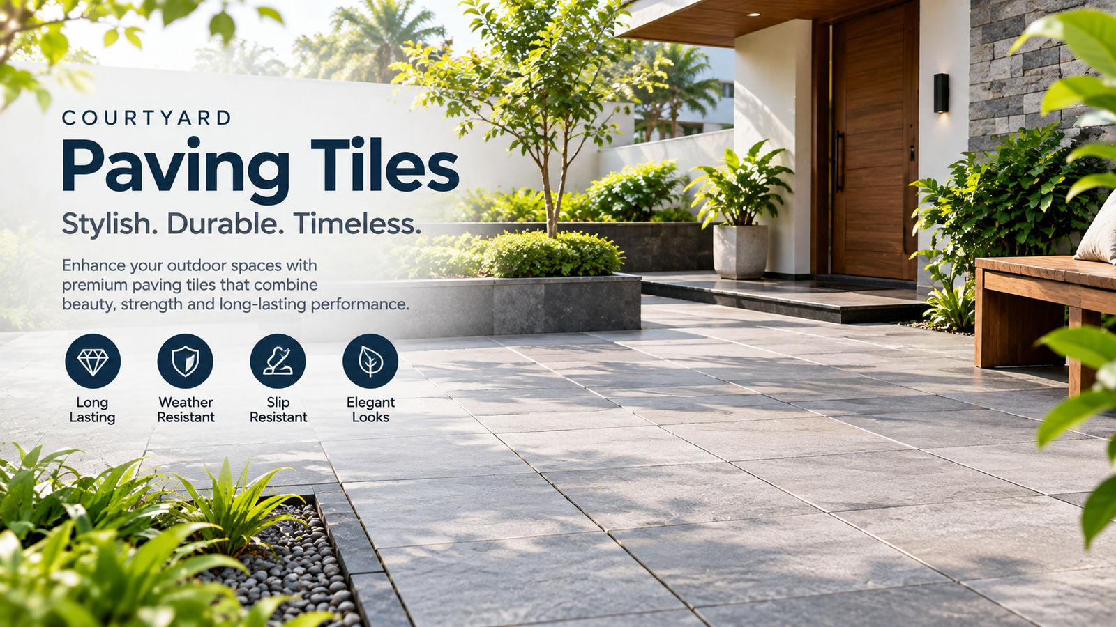 Courtyard paving tiles
